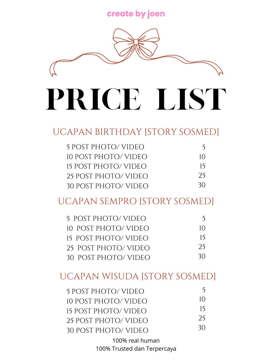 lolipoo0ps's tweet photo. start from 4k‼️
jasa buzzer all sosmed 
— Price List — 

✿ 100% human, not bot
✿ Keamanan terjaga
✿ Trusted! 
✿ pengerjaan cepat

klik link in bio for DM 💌💕

https://t.co/T0ZzHAPgqY follow komen share Instagram Facebook tiktok WA murah jasa wts wtb
#zonauangㅤ #zonauangㅤ https://t.co/3oZx6IQApH