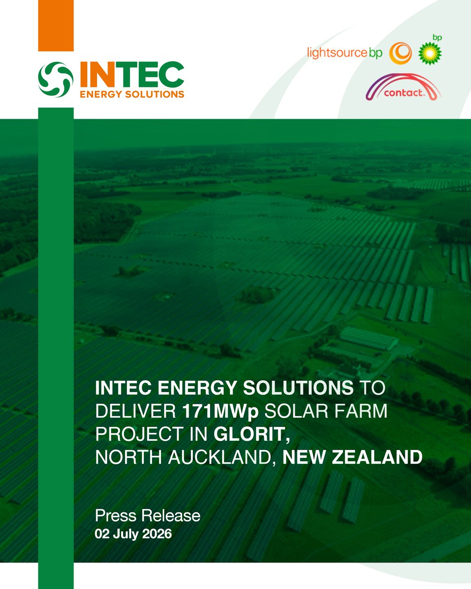 intec_energy's tweet photo. INTEC Energy Solutions ANZ Regional Footprint continues to grow!

📄 Read the Glorit press release 👉 https://t.co/xEVJOJtX0P
🌐 Learn more 👉 https://t.co/AlyvmCwNbw

#RenewableEnergy #SolarEnergy #BESS #EPC #HybridEnergy https://t.co/Po24ZOENso