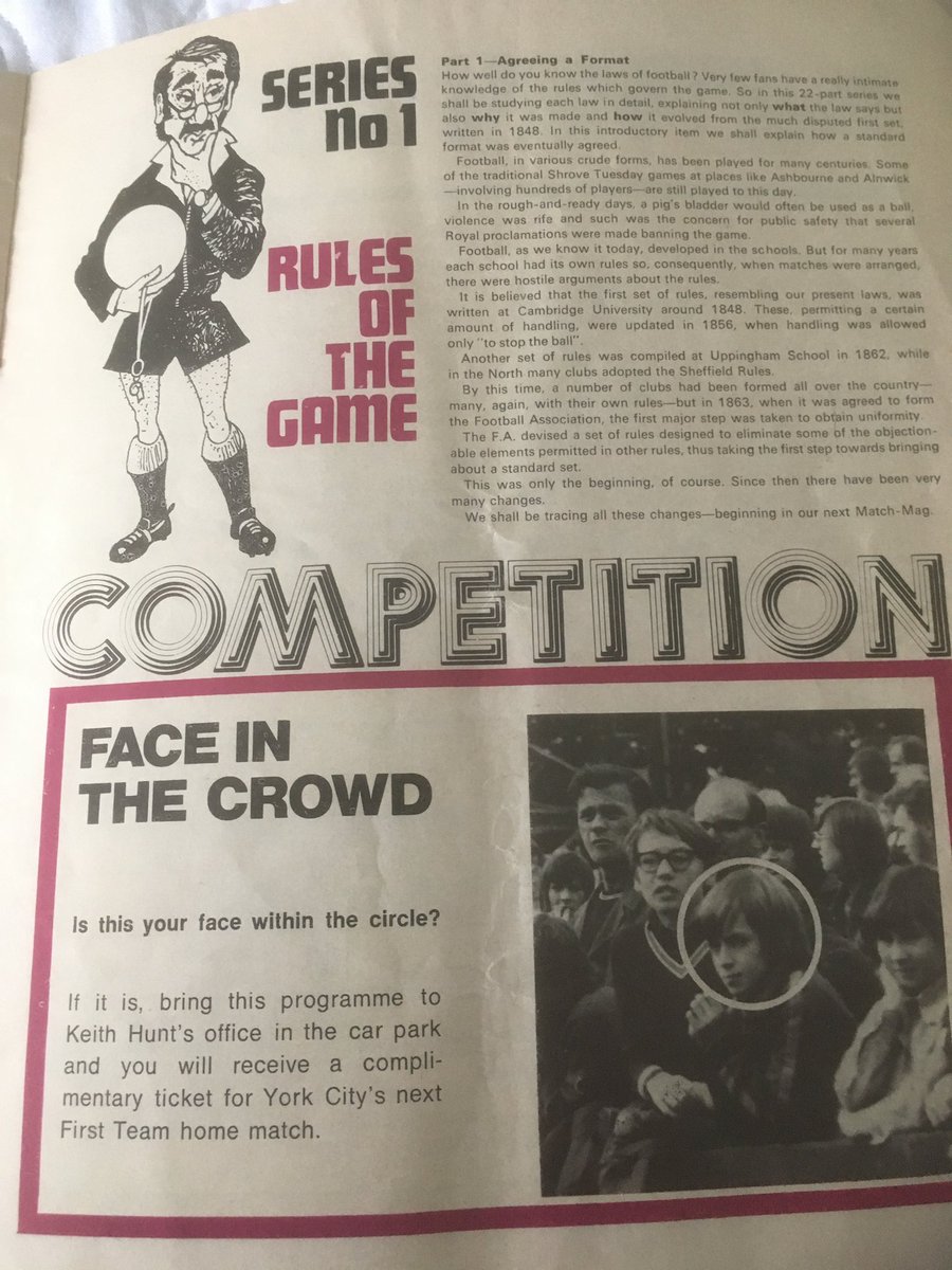 JohnSpaven1's tweet photo. @YfrontFanzine Me in the programme that very day, I believe https://t.co/xnWBuHofU0
