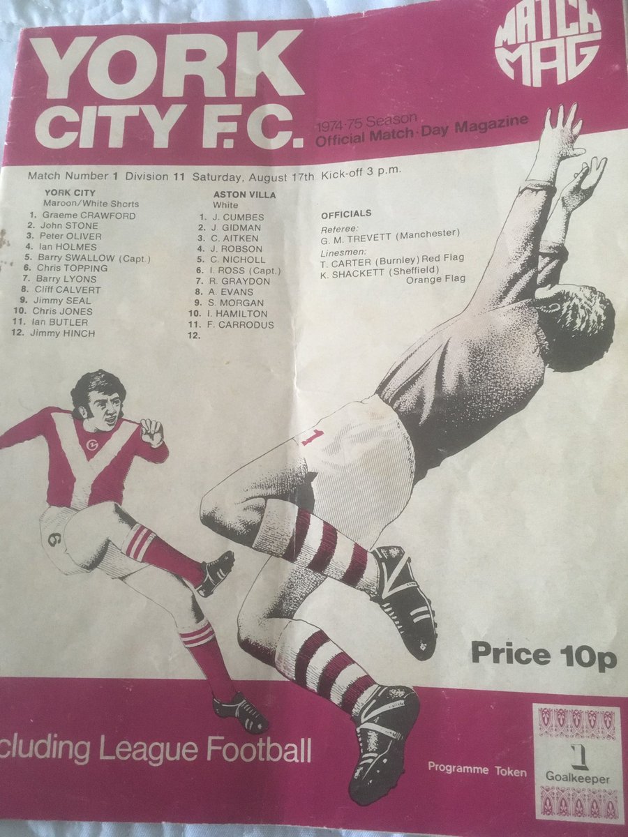 JohnSpaven1's tweet photo. @YfrontFanzine Me in the programme that very day, I believe https://t.co/xnWBuHofU0