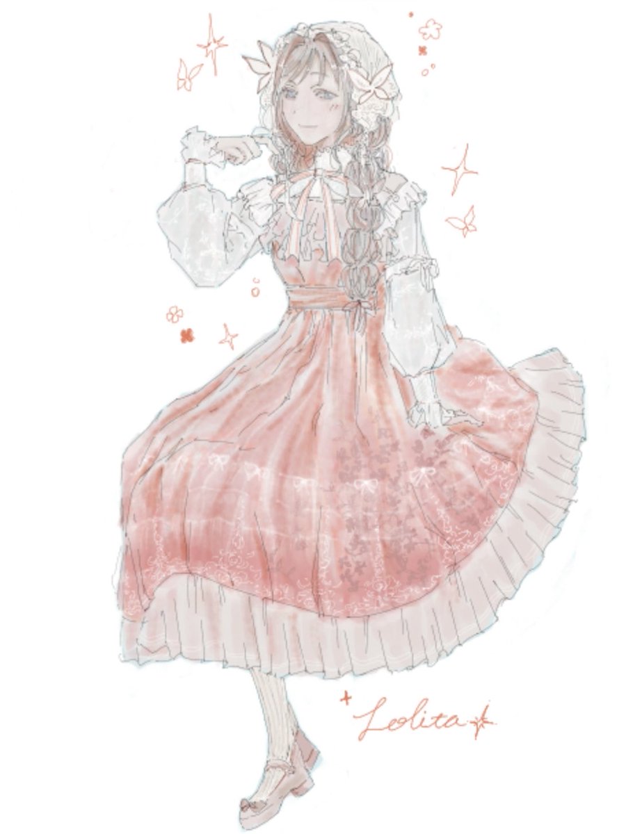 hokouei_0's tweet photo. ロリィタ初めて描いたかも(๑˃̵ᴗ˂̵) https://t.co/vk23bGuO0w