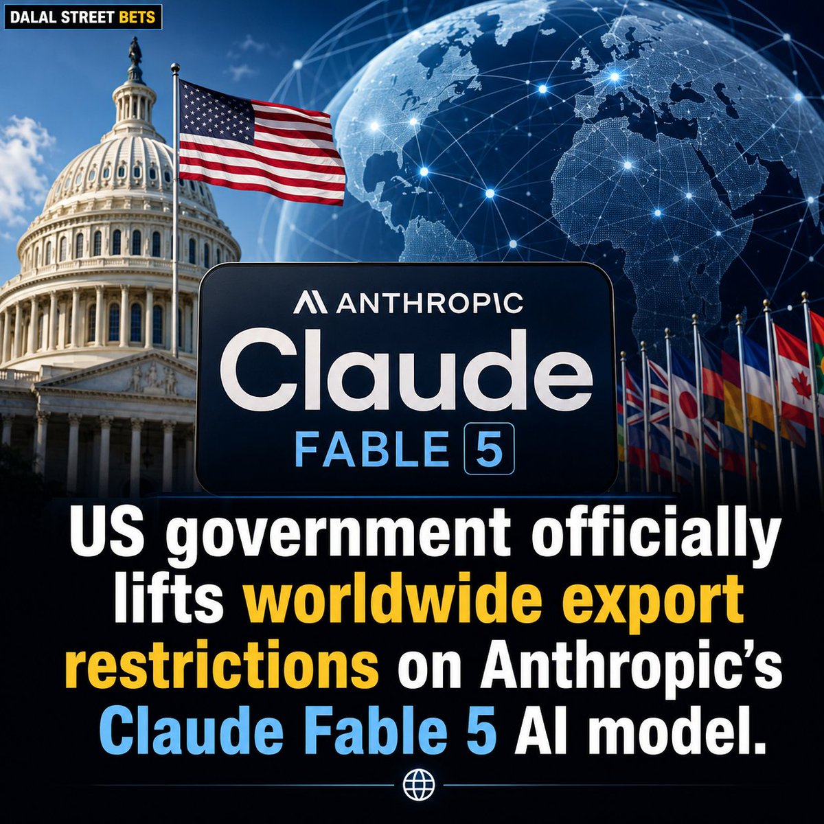 Dalalstreetbts's tweet photo. US removes curbs on Anthropic's latest Fable and Mythos AI models

#Mythos #Anthropic #OpenAI #IT
#AI #Tech #Fable5 #Claude #ITSector https://t.co/jsB94dw1ks