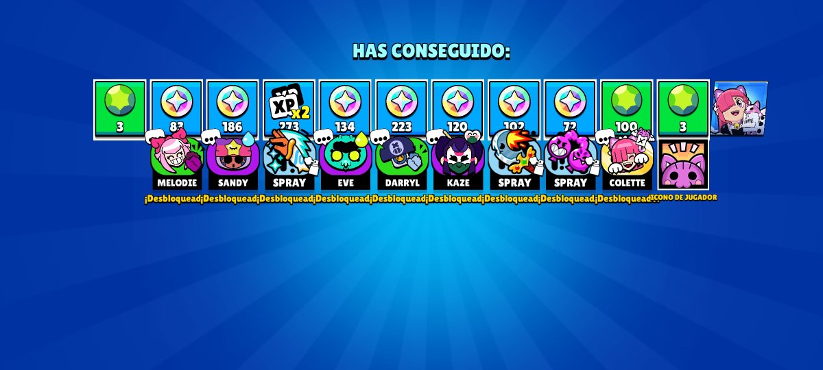 BrawlRamdom's tweet photo. @CandyNoticias 100 gemitas y una skin que quería https://t.co/COiZ2ZF5EZ