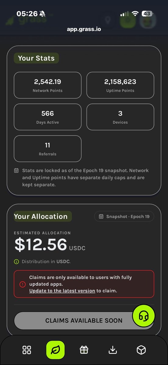 777InMotion's tweet photo. @grassfdn @grass 2 years of uptime for $12? Yeah. Uninstalled too fast. What a waste. Good luck growing grass after everyone uninstalls. https://t.co/fQY0rtlH1r