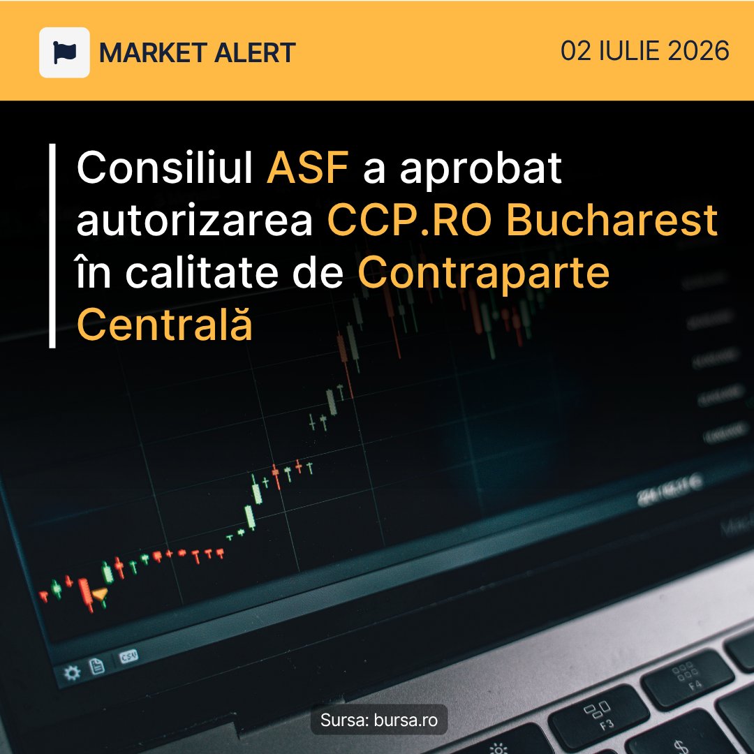 SSIFGoldring's tweet photo. ✅ Consiliul ASF a aprobat autorizarea CCP. RO BUCHAREST S.A. în calitate de Contraparte Centrală, un pas considerat important pentru dezvoltarea pieței de capital din România.  

Autorizația a fost acordată în baza cadrului național și european aplicabil contrapărților centrale, inclusiv Regulamentul ASF nr. 3/2013 și Regulamentul EMIR.  

Autorizația vizează servicii de compensare, decontare și garantare pentru contracte futures cu activ suport acțiuni și indici de acțiuni, contracte futures pentru energie electrică și contracte forward pentru energie electrică tranzacționate pe piața organizată de OPCOM.  

Operaționalizarea CCP. RO este următoarea etapă și va trebui realizată cu respectarea condițiilor și recomandărilor incluse în decizia de autorizare. 

📌Sursa: bursa. ro