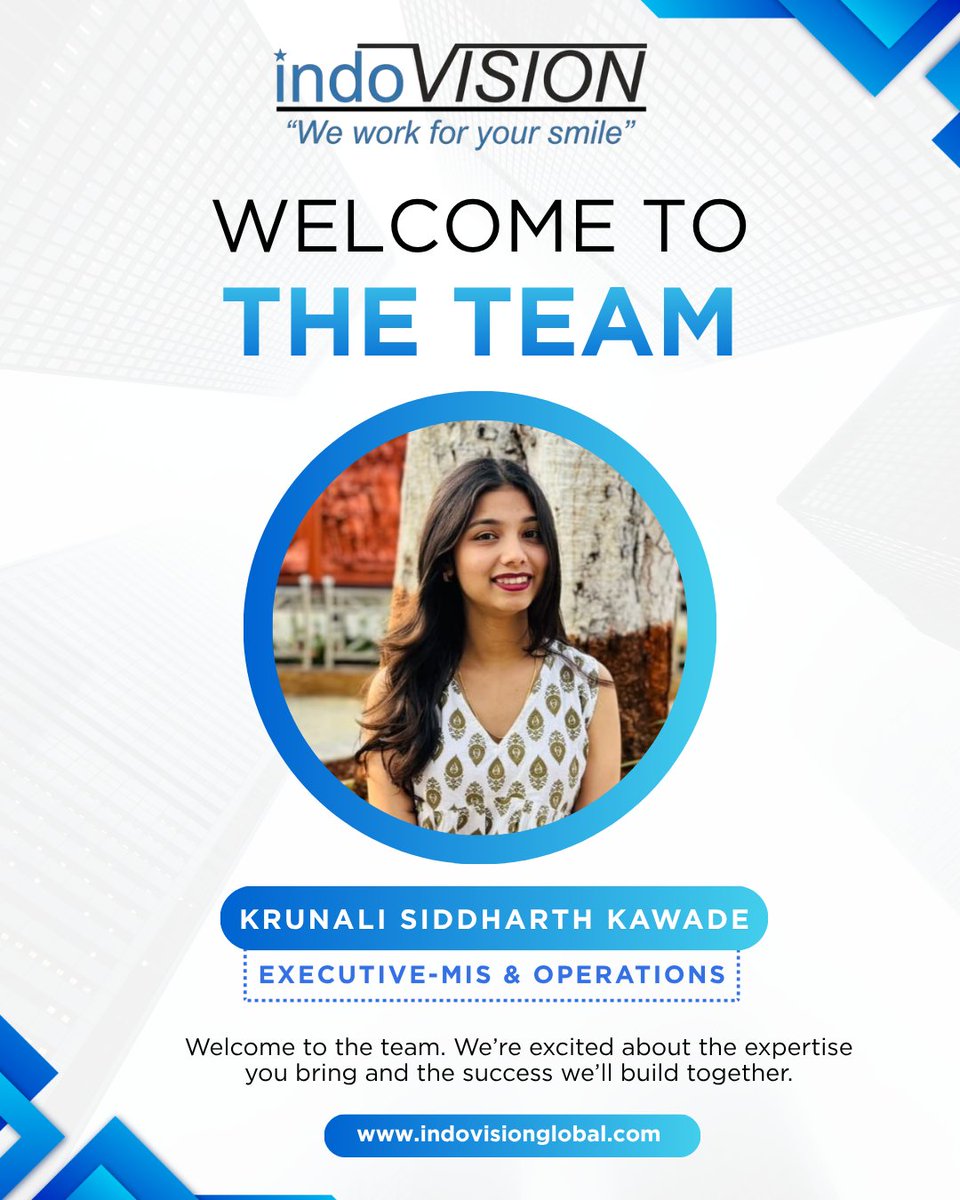 Indovision_S's tweet photo. 🎉Welcome to the team!
We're excited to welcome Onkar Sanjay Maske (Executive-MIS &amp; Operation) and Krunali Siddharth Kawade (Executive-MIS &amp; Operation) to Indovision Services.

Wishing you both a successful and rewarding journey ahead! 

#WelcomeToTheTeam #TeamIndovision #NewHire https://t.co/sLroINicPC
