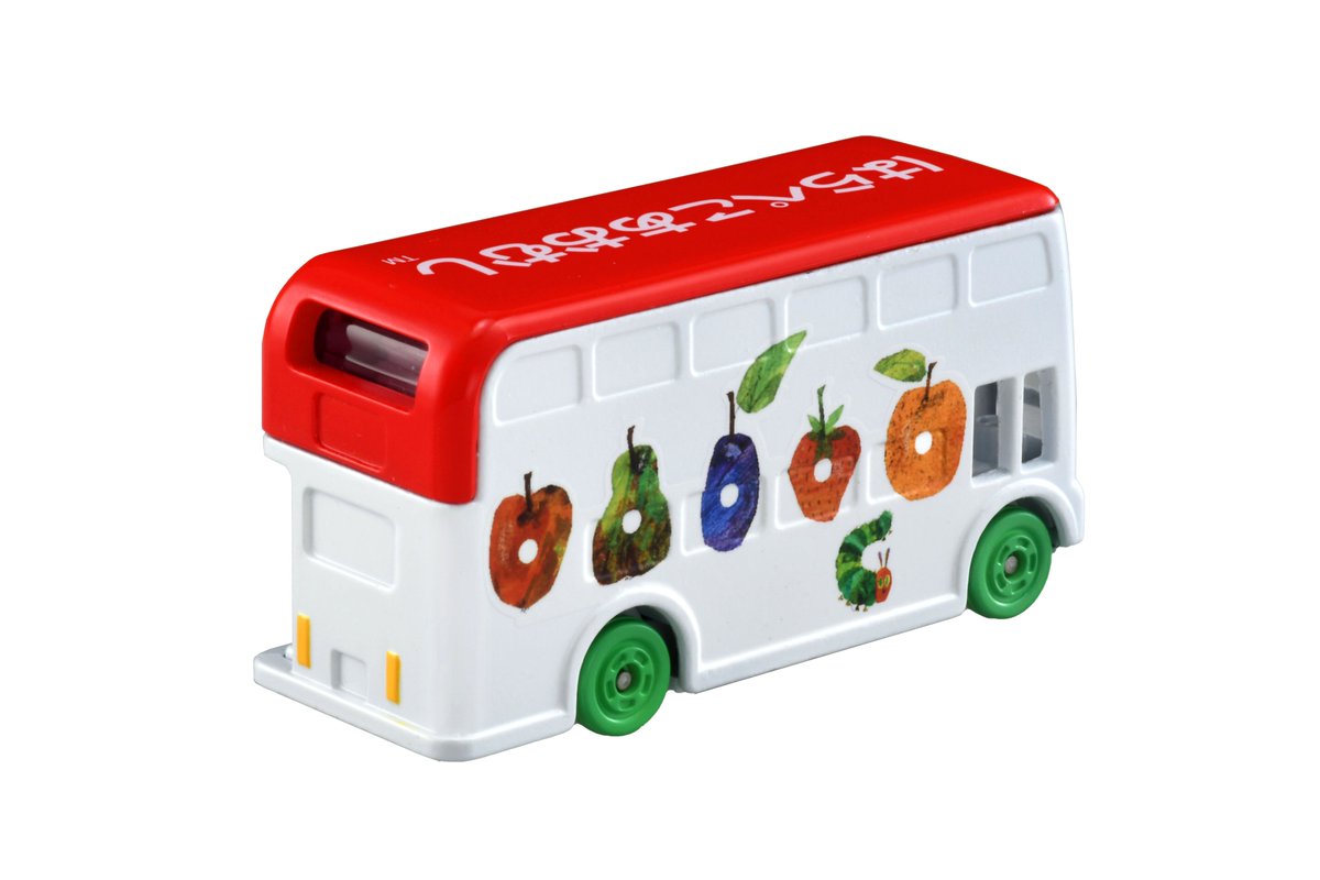 EricCarle_JP's tweet photo. 【商品紹介】ドリームトミカ SP 絵本コレクション はらぺこあおむし
#ドリームトミカ に「#はらぺこあおむし」のラッピングバスが登場！絵本の表紙や、印象的なシーンを両面にラッピングしたバスです。
小売価格：880円（税込）
サイズ：W27×H38.5×D74(mm)
#タカラトミー お客様相談室0570-041031 https://t.co/iHQC6TRNRr