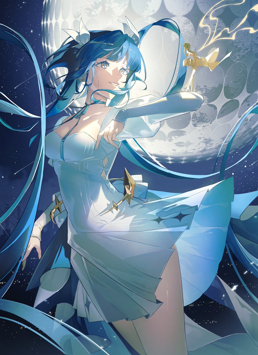 BingSa707's tweet photo. #cspcontest48 #OC 
Moonlight dance with you🌙 https://t.co/VskmJN4WAd