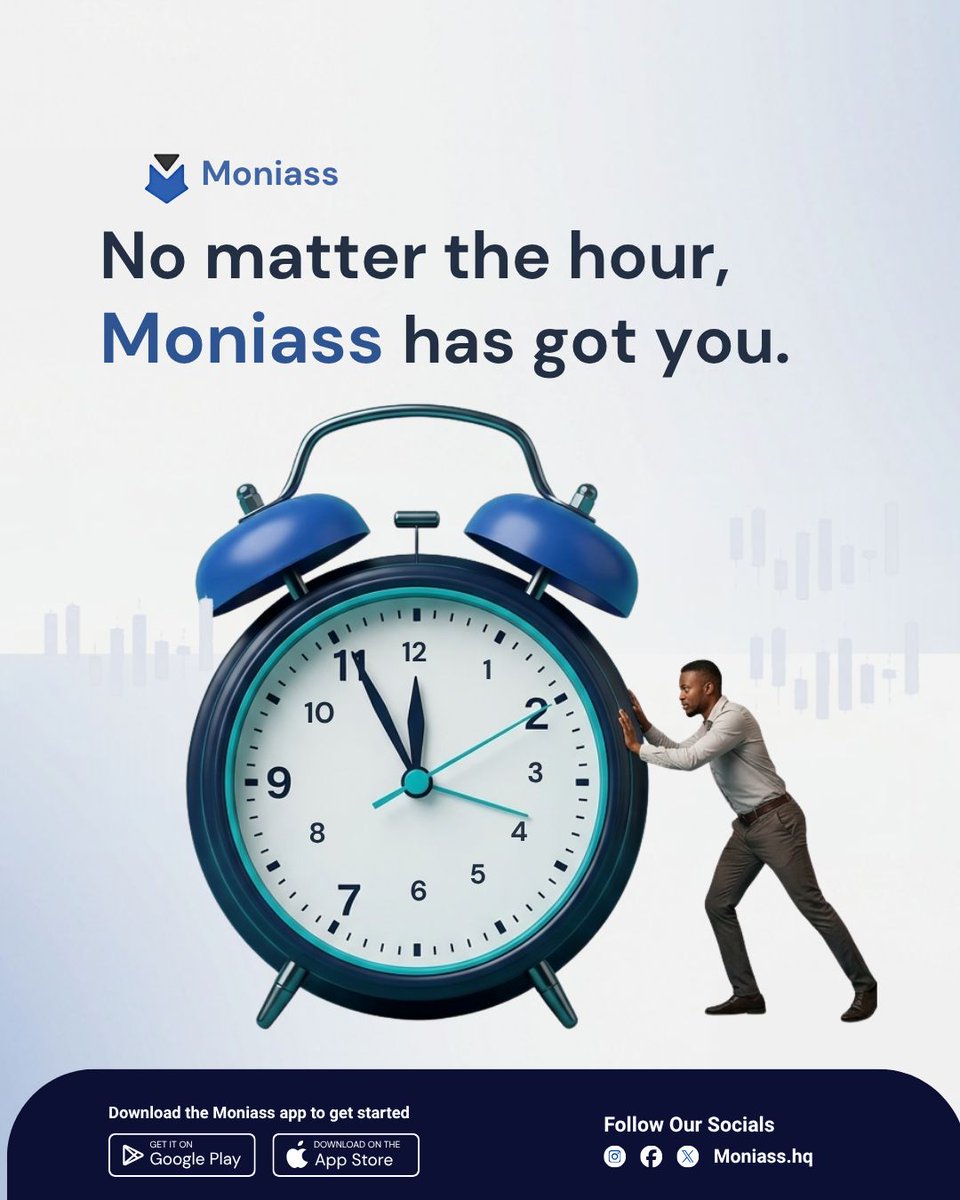 Moniasshq's tweet photo. Time doesn't stop. Neither do we. ⏰
No 9-5 on trading safely — Moniass has your back around the clock.
Safe Trades, Beta Lives. 🛡️📲
#Moniass #CryptoTok #TradeAnytime #P2PTrading #NigeriaCrypto https://t.co/2Td9v3E9ym