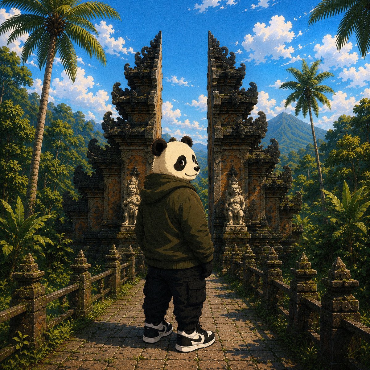 Panda_Timex's tweet photo. I’ve spent so much time thinking about where I’m going…

I almost forgot to appreciate where I am.

A quiet walk through these ancient gates.
A coconut with a view.
A peaceful sunset.

Maybe happiness isn’t something you find.
Maybe it’s something you finally slow down enough to notice. 🌅🎋

#FindYourBamboo #Panda #PandaAdventures #Bali #Solana