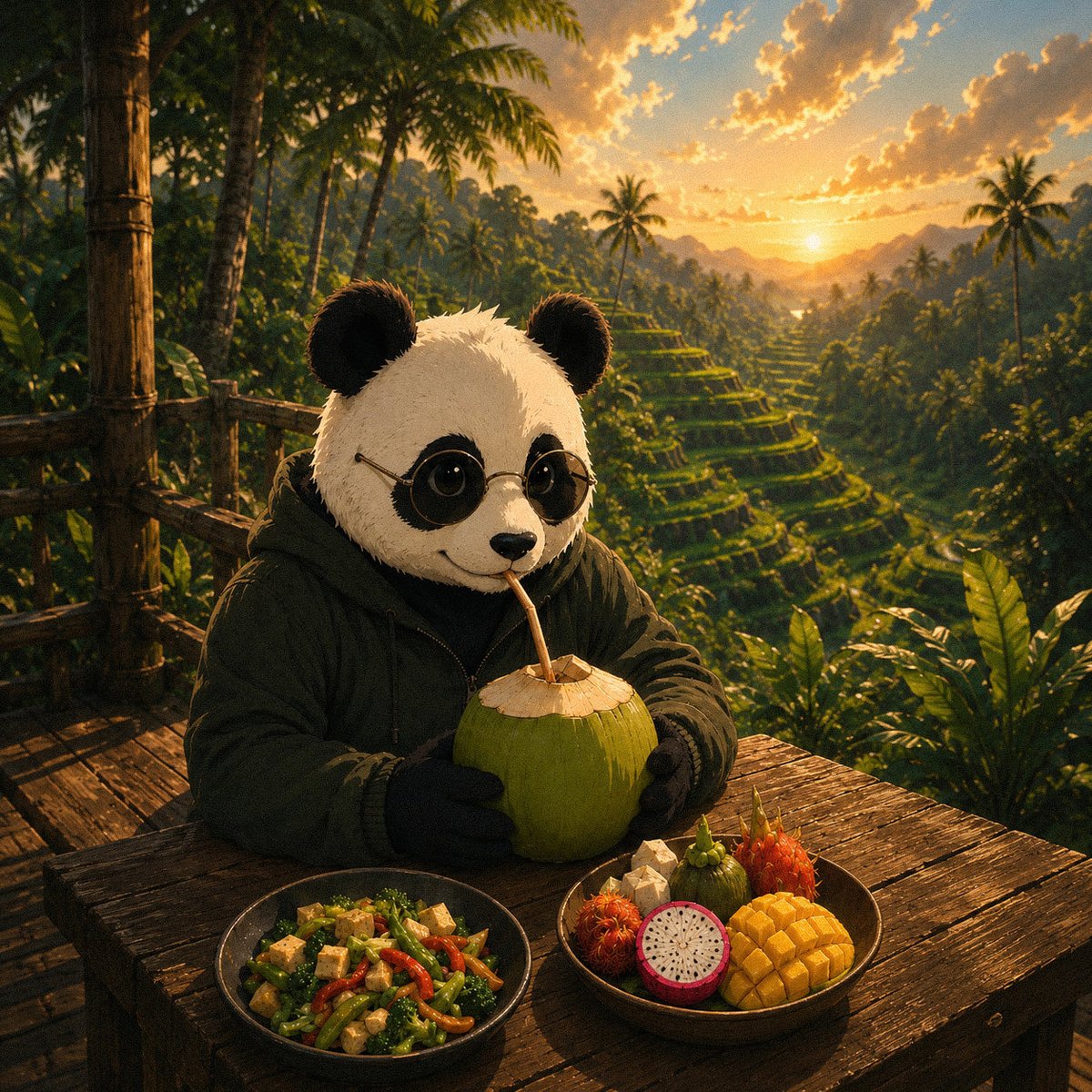 Panda_Timex's tweet photo. I’ve spent so much time thinking about where I’m going…

I almost forgot to appreciate where I am.

A quiet walk through these ancient gates.
A coconut with a view.
A peaceful sunset.

Maybe happiness isn’t something you find.
Maybe it’s something you finally slow down enough to notice. 🌅🎋

#FindYourBamboo #Panda #PandaAdventures #Bali #Solana
