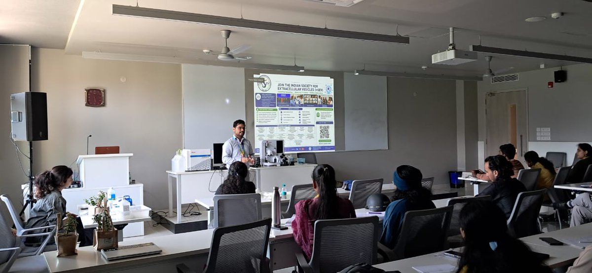 dr_karthik87's tweet photo. Spoke on EVs in bacterial pathogenesis at the ICEVM workshop @MIRM_blr (MAHE) with @BeckmanCoulter. Great to see students leave energized to pursue EV-focused questions in their own research after the hands-on sessions.
#ExtracellularVesicles #FlowCytometry #ScienceTraining https://t.co/LrG7YSPe7f
