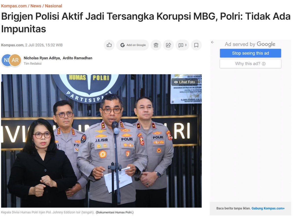 dosenkesmas's tweet photo. Ketika Parcok dan Parjo 'Sepakat' jadi tersangka Korupsi MBG https://t.co/m0Z0XMWmUR