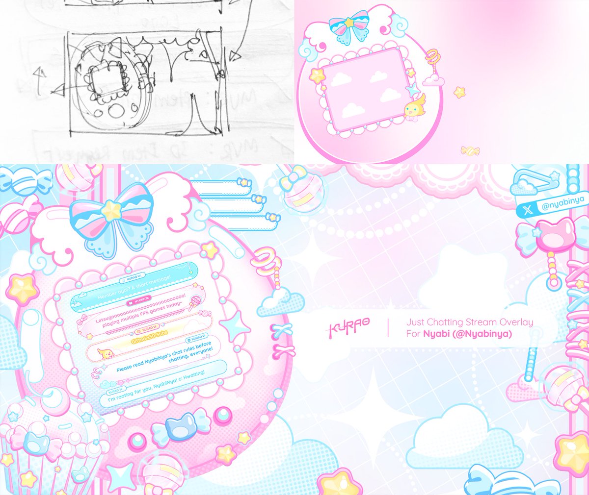 kurao_w's tweet photo. 🩵💗 (my scribbles tho ahdkkzksks) https://t.co/g0eUqh0weu