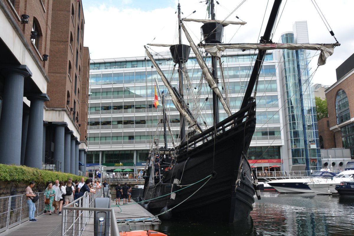 StKatsMarina's tweet photo. Yesterday, the replica ship, Nao Victoria arrived and manoeuvred into the historic west basin. It is now open to the public with tickets available until July 12th

#skdmarina #igymarinas #marinaevents #NaoVictoria #replicaship https://t.co/2IVux5CmW7