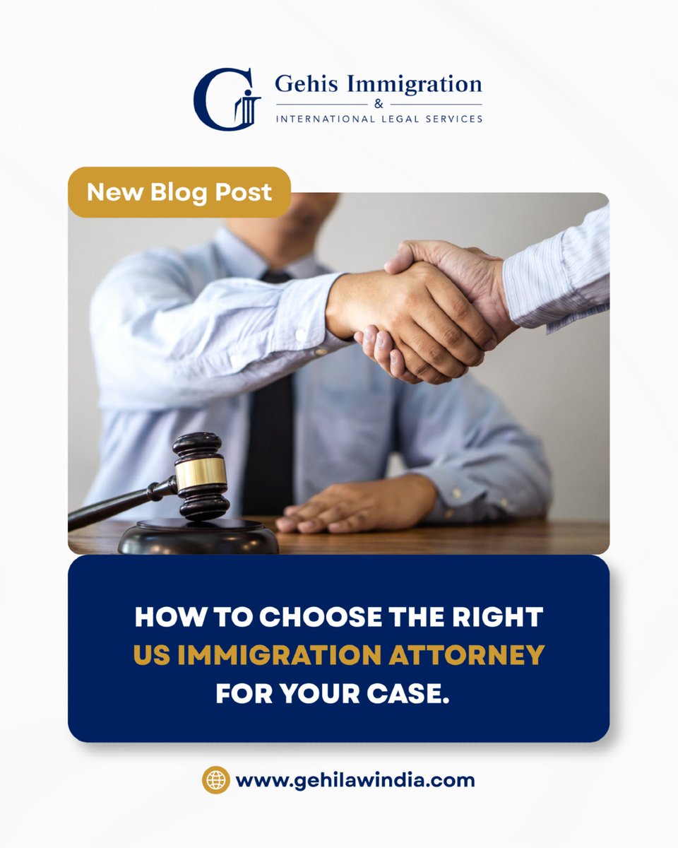 gehilawindia's tweet photo. New Blog: Choosing the right U.S. immigration attorney can make all the difference in your case. Learn what to look for, the questions to ask, and how to make an informed decision before you hire.
Read now: https://t.co/ESktWrvRzp
#USImmigration #ImmigrationAttorney https://t.co/xGhFbcSW1Z