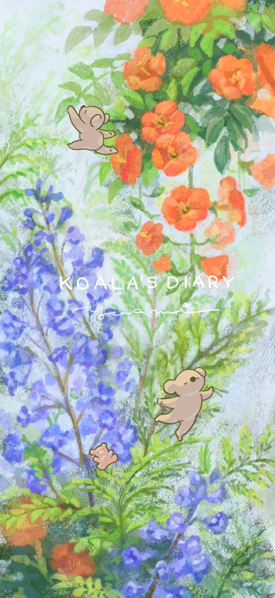 koalaenikki's tweet photo. 7月のカレンダーと待ち受けです🐨🌺🧸
今月はジャカランダとノウゼンカズラを描きました。どちらの花も「栄光」「名誉」の花言葉を持つそうです。
今月も、すくすくすいすいとお過ごしになれますように🍀 https://t.co/5enVvUtwyU