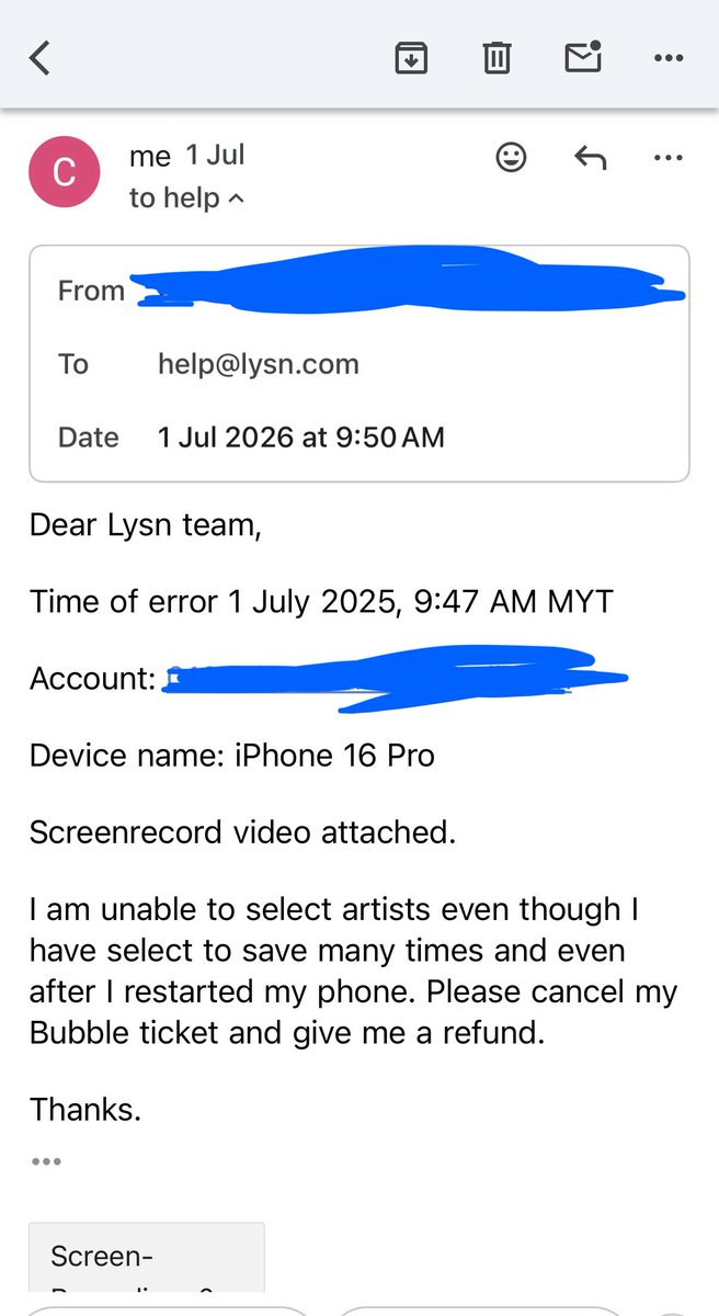 scy4eva's tweet photo. @iselyeong130853 send an email to lysn team with your account info &amp; device and screenrecord video!!! they will help you

i can now select the artist :D https://t.co/OZKM15Qgkg