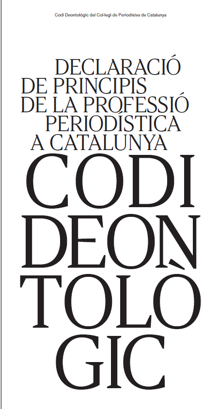 CICfundacio's tweet photo. 📢 Tenim un Codi Deontològic dels periodistes catalans actualitzat, amb nous criteris sobre IA, clickbait, suïcidi o emergència climàtica, entre d'altres.
Una eina clau per garantir un periodisme ètic i rigorós. Consulta'l aquí 👇
🔗 https://t.co/RNiHyET7uJ 
#Periodisme #Ètica https://t.co/se0496CUmN