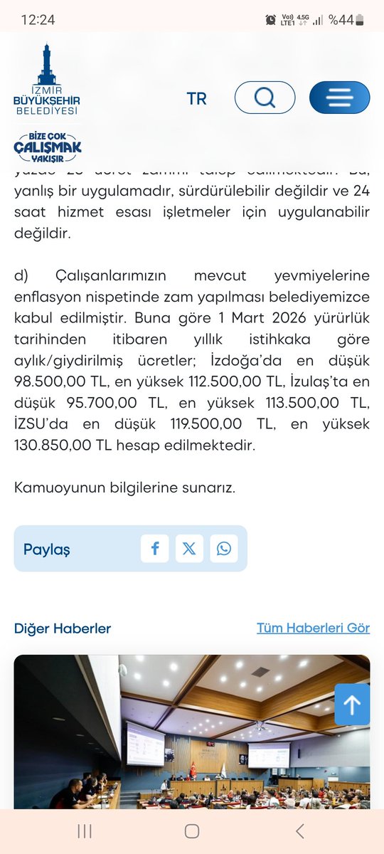 imeraFera35's tweet photo. @MemurHaklar İz.B B,İZSU Genel Müdürlüğü, İZDOĞA şirketinde görev yapan 3 bin 300 kişiyi kapsayan toplu iş sözleşmesi Belediye-İş Sendikası ile imzalanmış
Hayırlı olsun arkadaşlara,#memur un 3-5 yıl sonra alabileceği maaşlar. 
@MemurSenKonf, @Kamu_Sen  
Memnunmusunuz?
 #memuru TESLİM ettiniz https://t.co/Tt18xcwkbV