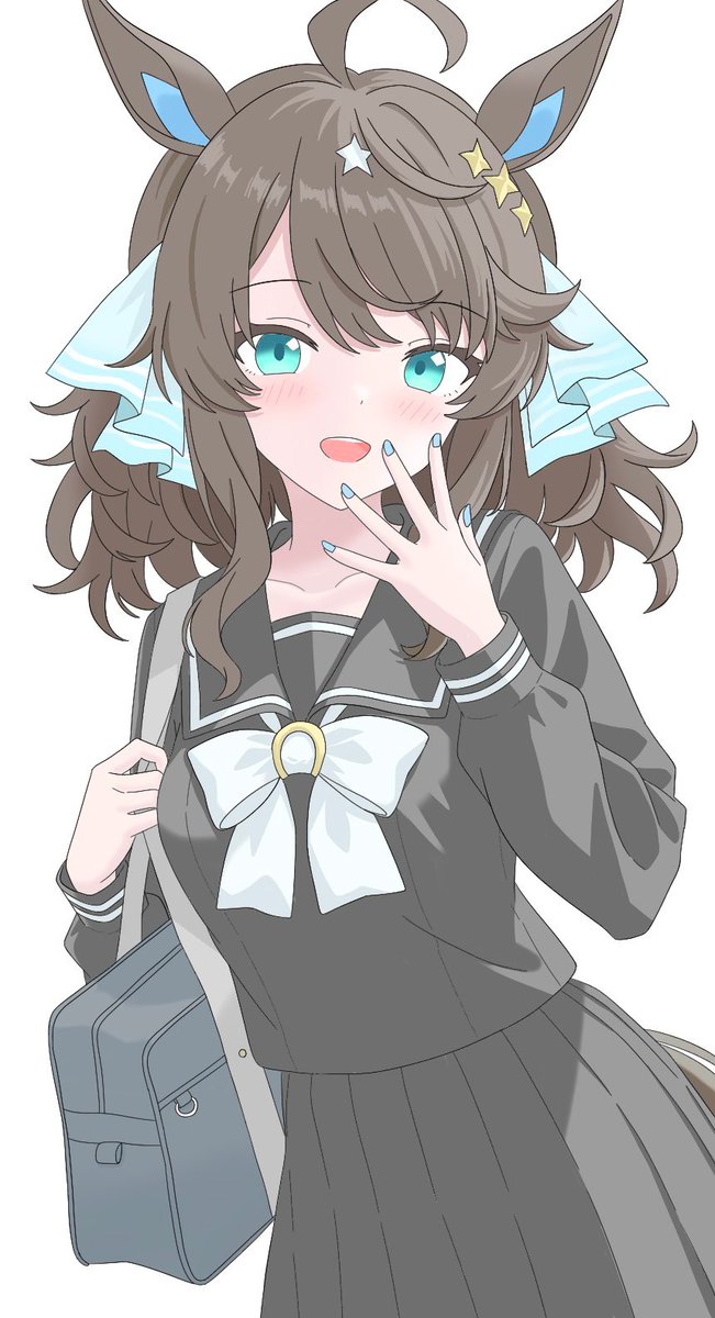 kts9D2_k__g2T's tweet photo. #ウマ娘 #デアリングタクト #イラスト
黒セラ！が似合うタクトちゃん！ https://t.co/GHRLXHKp2A
