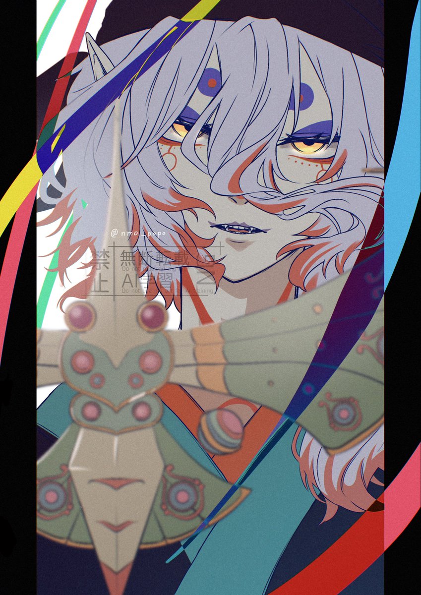 nmo_popo's tweet photo. #モノノ怪_FA
#モノノ怪芸術祭2_平面作品部門

｢モノノ怪との 距離を 測る｣ https://t.co/UF8UyiCVFE