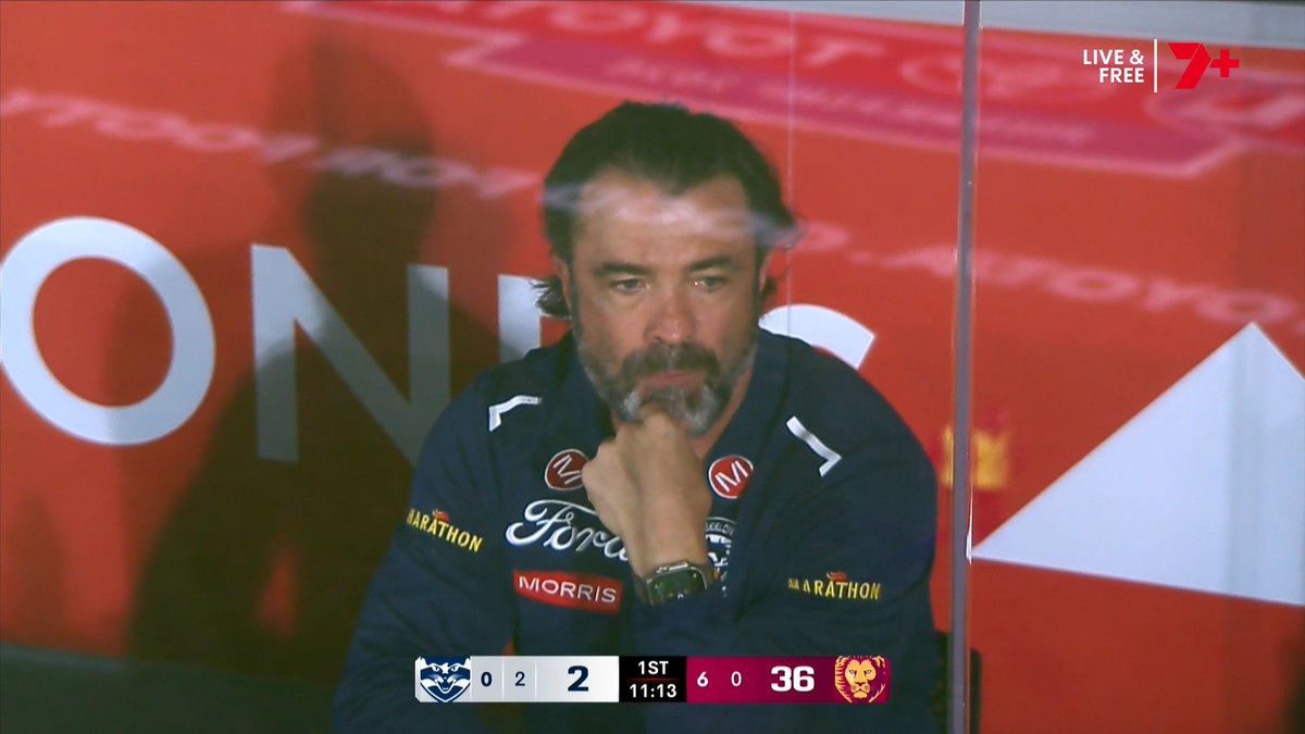 7AFL's tweet photo. 😳

#AFLCatsLions https://t.co/GIDuaii8hp