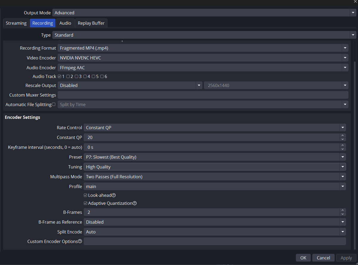 FPSHEAVEN's tweet photo. Our suggested OBS recording settings for CS2 and futher applications.