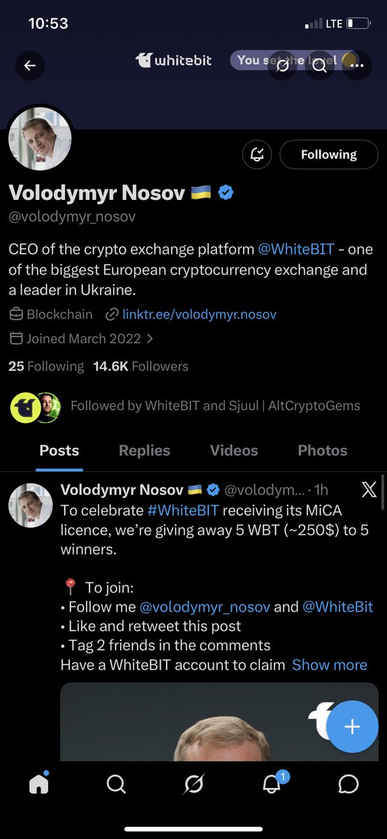 Mollygreg25's tweet photo. @volodymyr_nosov @WhiteBit @betawyn 
@ms_Leora1 

Thanks for the opportunity https://t.co/lPB50gOErs