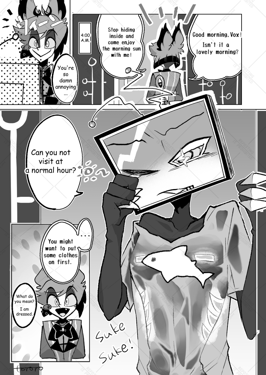 memu_poro's tweet photo. I want to see Vox wearing see-through clothes so he can breathe through his gills. https://t.co/83YUJZfcjK