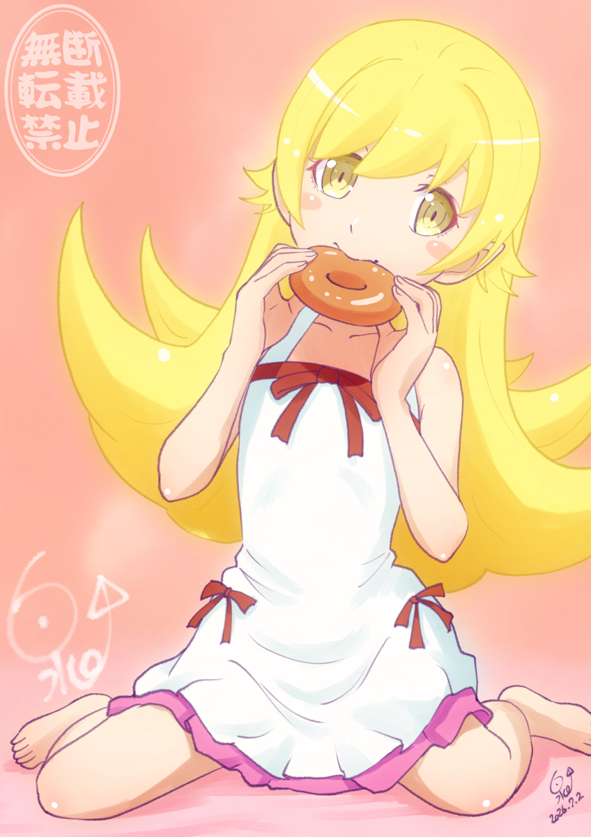huumoon2525's tweet photo. Chu！　可愛くてごめん✍️

お題は「忍野忍」「ドーナツ」「可愛くてごめん」を選びました
#物語ワンライワンドロ 300回記念その2 https://t.co/9cfrlHJ1a3