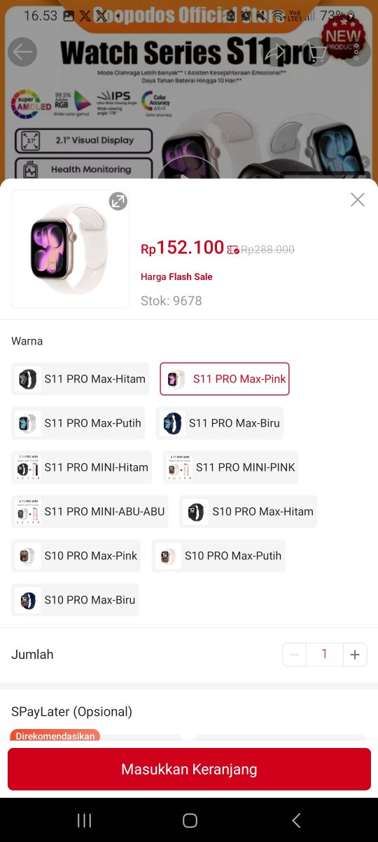 _marchgo's tweet photo. Readystock Smartwatch goopodos s11promax

💸85k
❌️Harga asli masi 180kan

Warna 
Pink 1 
Putih 1

📍Bekasi
✅️New Segel

Grup Jastip 
https://t.co/fJ0nBmRxyo https://t.co/DwEGTnwXOJ