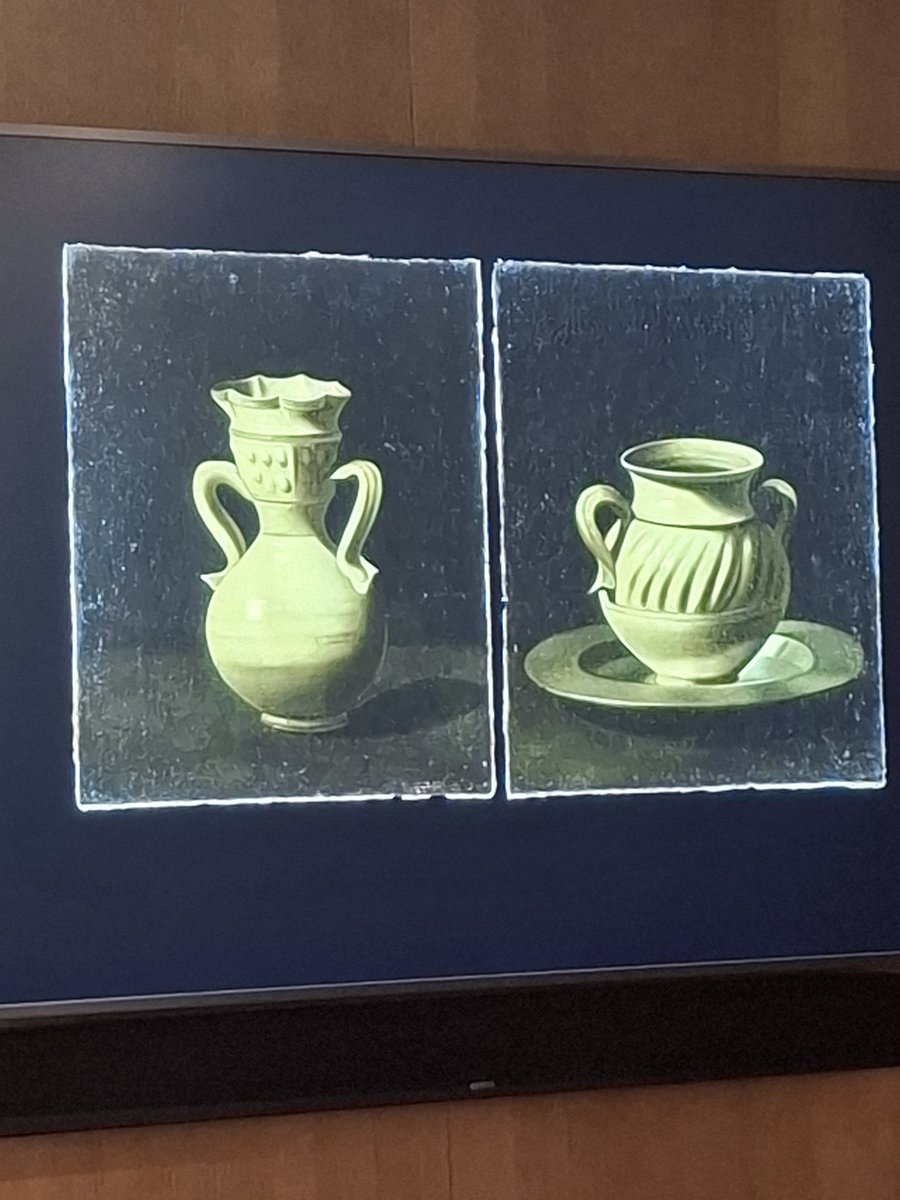 Benito_Navarret's tweet photo. Charlotte Chastell-Rousseau presenta el estudio de las Alcarrazas de #Zurbarán procedentes del Palacio de Pedro Domecq en 1839 de Jerez de la Frontera y antes de Isabel de Farnesio en la Granja como Murillo @NationalGallery https://t.co/FlnTQbJVHV