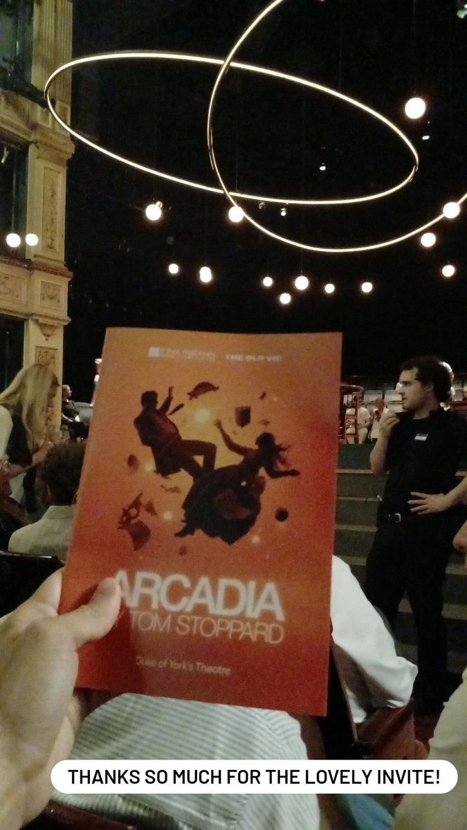 FirstNightMag's tweet photo. Last night, we returned the Duke of York's Theatre (soon to be renamed as the Tom Stoppard Theatre) for the press night of 'Arcadia'. Stay tuned for our upcoming review!

@oldvictheatre https://t.co/FOOs900xPD