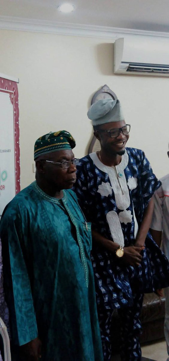 RealAdeshina's tweet photo. Hon. Prince Adeniyi Mattew with Baba Obasanjo, Ooni of Ife &amp; Timi of Ede.

A top lad! https://t.co/L503okOCt5