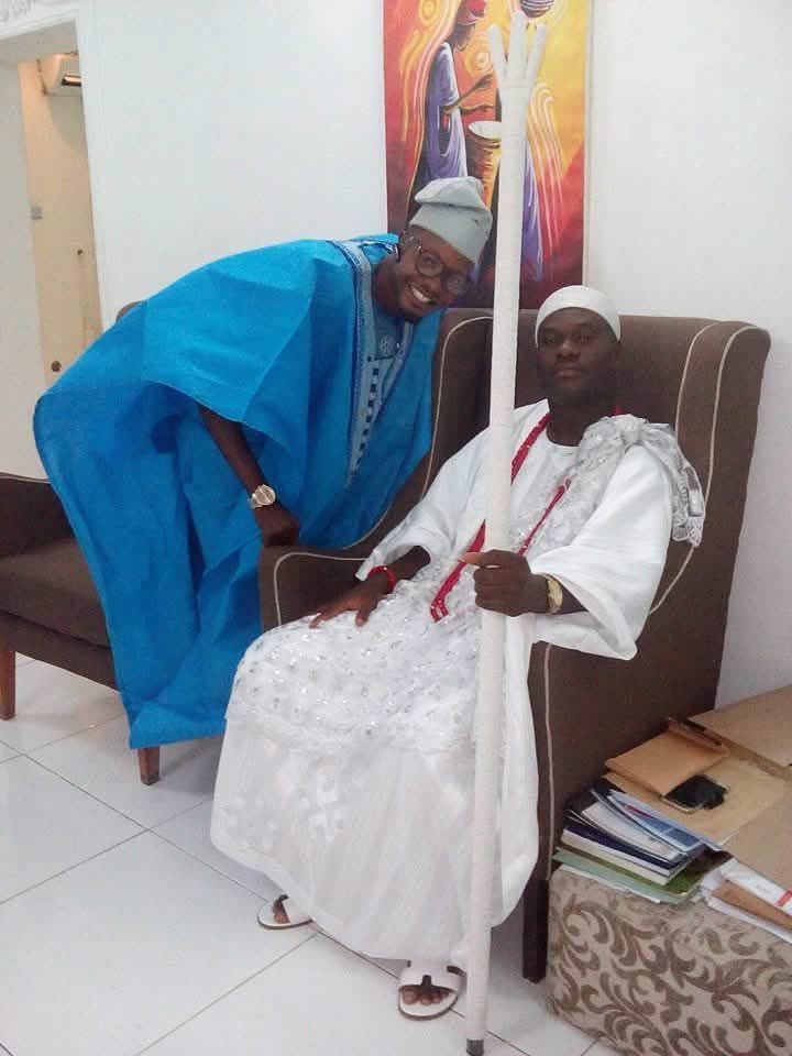 RealAdeshina's tweet photo. Hon. Prince Adeniyi Mattew with Baba Obasanjo, Ooni of Ife &amp; Timi of Ede.

A top lad! https://t.co/L503okOCt5