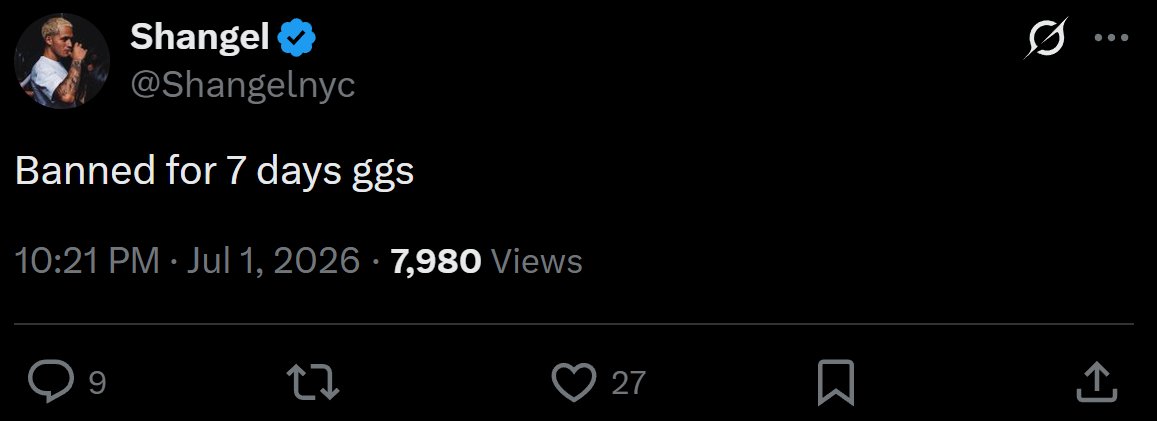 AzulXBL's tweet photo. Looks like the Kick Ban is 7 Days for HSTikkyTokky and his friends Shangel,and XimenaFlaka that were restreaming off the same ingest https://t.co/ZFCXb5dVWm