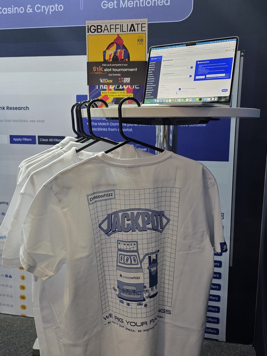 PressWhizz's tweet photo. Day 2🙌

The booth is all set up and we're ready to go. Come meet us at Booth A44, say hello, grab some stickers, scratch cards, and merch, and have a chat about links, AI, and SEO. 🚀 https://t.co/S8HDZg3Epg