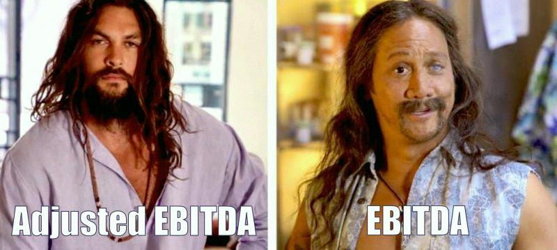 ymmy9243's tweet photo. EBITDA vs Adjusted EBITDA, explained in a simple visual. https://t.co/V0EBTWnRWp