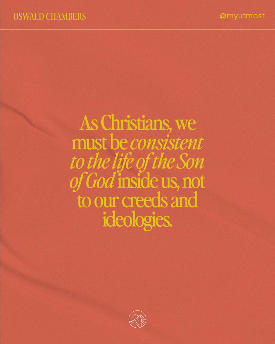 myutmost's tweet photo. Jesus Christ was always consistent to God.
Read today's full devotional at https://t.co/x9ohVoN4OE
#MyUtmostForHisHighest #OurDailyBread #OswaldChambers #DailyDevotionals https://t.co/bGKwjFEQDi