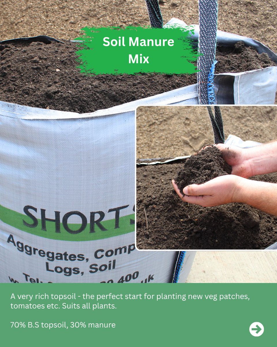 ShortsGroup's tweet photo. Explore our range of new soil products. These premium materials are ideal for healthy plant growth and landscaping projects. Our soils consist of a variety of blends to suit your requirements. 

Order online: https://t.co/9KSm6Sp1LI 
0800 40 80 400

#Soil #Manure #Materials https://t.co/fQKGGl4mCr