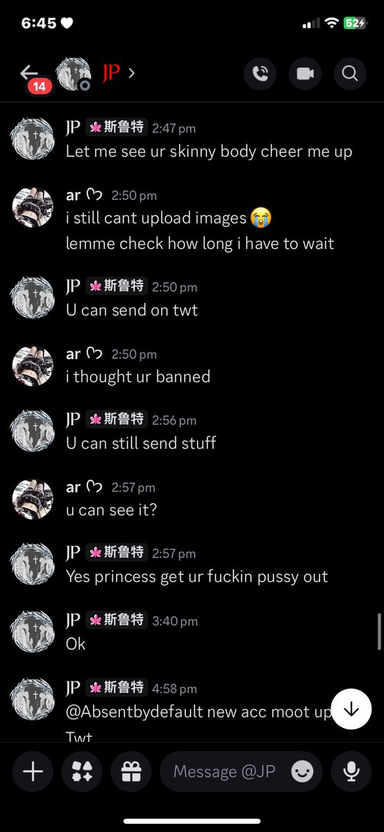 kniwvs's tweet photo. A grown man, (@lifelessvoice) sending this to a minor BTW! #TPD TPD #TPD TPD #Black https://t.co/2mXb4pEEgz