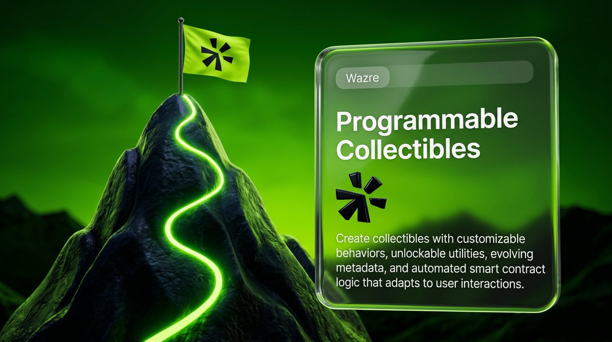Wazredotfun's tweet photo. Collectibles become far more powerful when they can respond to real interactions. Wazre enables programmable assets with evolving metadata, unlockable utilities, and smart contract logic that continuously adapts as the ecosystem grows. https://t.co/Y01Y3SVl4A