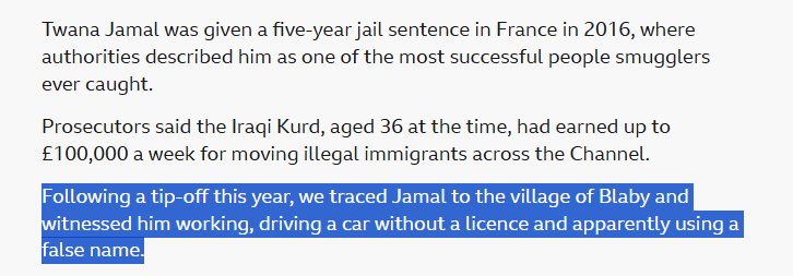 MigrationWatch's tweet photo. If a known, convicted criminal can get away with this level of brazen fraud, and the authorities cared so little that it was left to the BBC to uncover it, just imagine the levels of criminality and fraud taking place across the rest of the asylum system. https://t.co/f5Z6UIOXND
