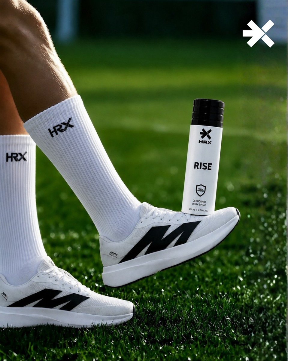 hrxbrand's tweet photo. Game on, sweat off. Stay fresh from kickoff to the final whistle. ⚽✨

[HRX, Hrithik Roshan, HRX Fragrances, FIFA, FIFA World Cup, FootBall, Active Wear, Fitness, Movement, Consistency, Strength, Keep Going] https://t.co/nHZlWU75El