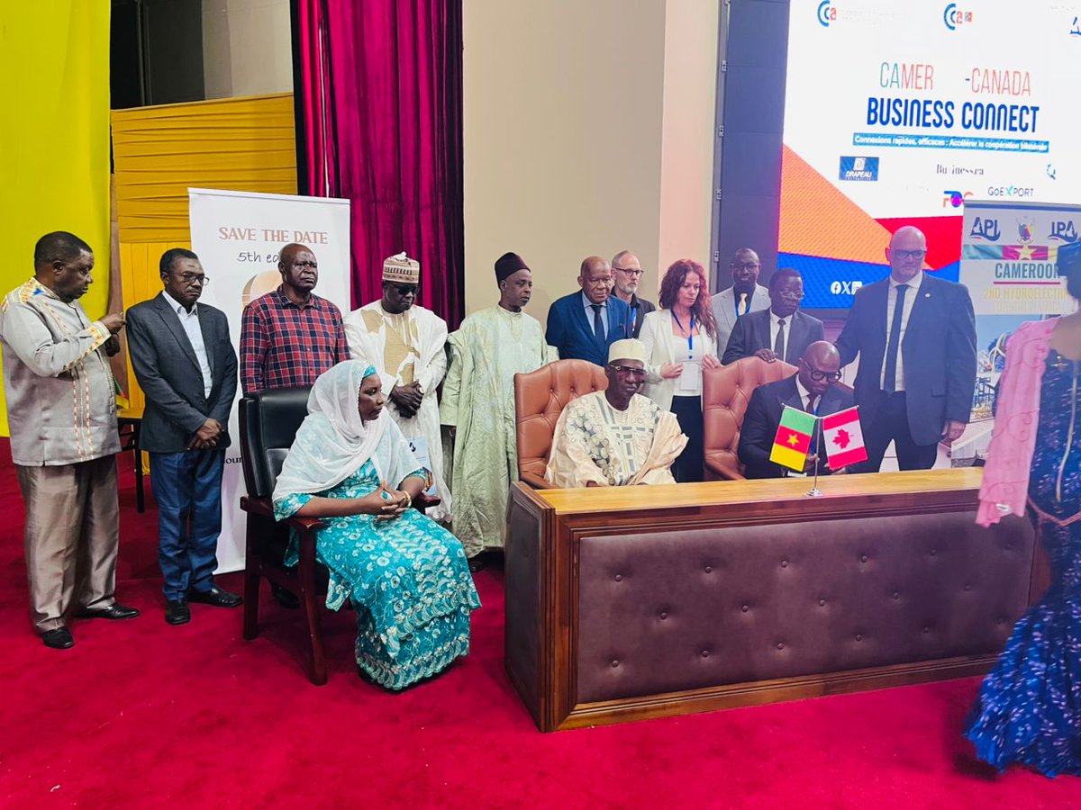 CanadaCameroon's tweet photo. 🇨🇦🤝🇨🇲 During PROMOTE 2026, the Canada–Africa Chamber of Commerce (CACC), in collaboration with the High Commission of Canada 🇨🇦, organized the Cameroon–Canada Business Connect 2026 conference, dedicated to strengthening economic and trade relations between 🇨🇦 and 🇨🇲. https://t.co/TskDfgEROa