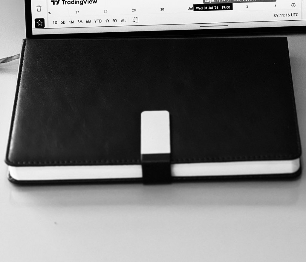 NERDBOYvl's tweet photo. A few days ago, I mentioned that I’d been wanting to get a physical journal and that I’d buy one after my next withdrawals. 

Yesterday, I caught a clean $XAUUSD trade, took some profit, made the withdrawal, and finally got it.

I’m hoping this helps me document my thoughts, lessons, and observations in one place instead of trying to remember everything.

One page at a time. 📓🦅

#discipline