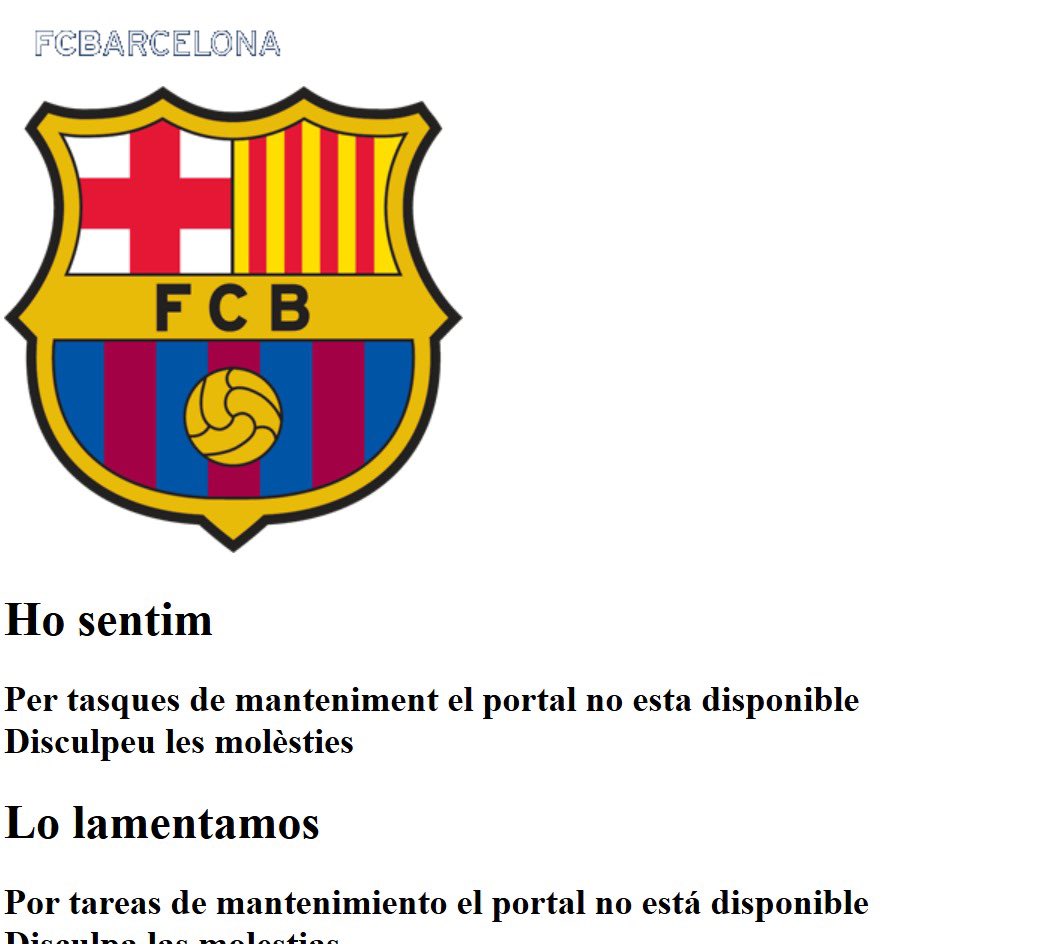 ToniFresas's tweet photo. @FCBarcelona_cat La web a les 12:00.

És ridícul, de veritat. https://t.co/9bmCW0x4Zj