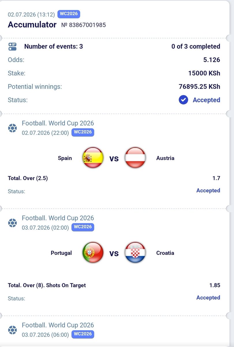 Bahda_254's tweet photo. #PARIPESA

TODAY'S WINNING WORLD CUP SLIP✅✅💥

JOIN PARIPESA TO GET 100% BONUS✅

Promocode: TRAVIS1

Create acc👉 https://t.co/C9m64FS6OA

Download app👉 https://t.co/C06J9ukqg7

CODE: 9KE6T https://t.co/sWyCIAF34L
