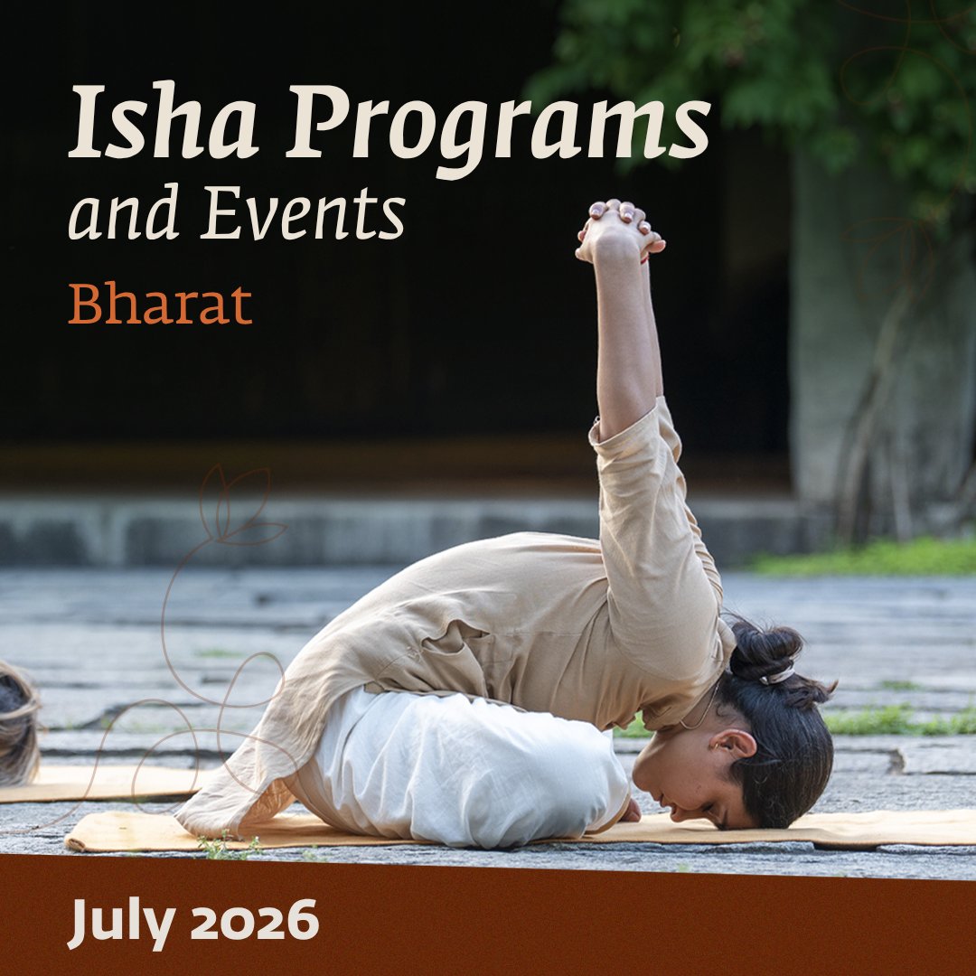 ishafoundation's tweet photo. In a continuing effort to offer at least one drop of spirituality to every human being on the planet, Isha programs and events are happening across Bharat this July.

Explore programs near you: https://t.co/KW1JbXaNSq https://t.co/qiiLi3676I